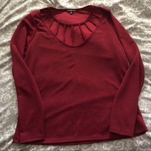 Burgundy laser cut top